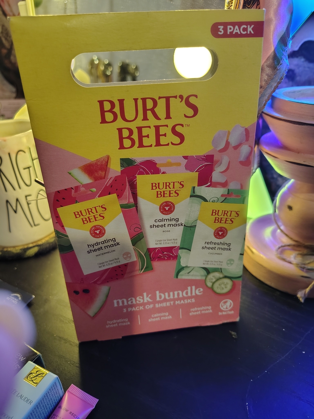 Burt's Bees Yellow & Pink Mask Bundle - 3 Pack Sheet Masks